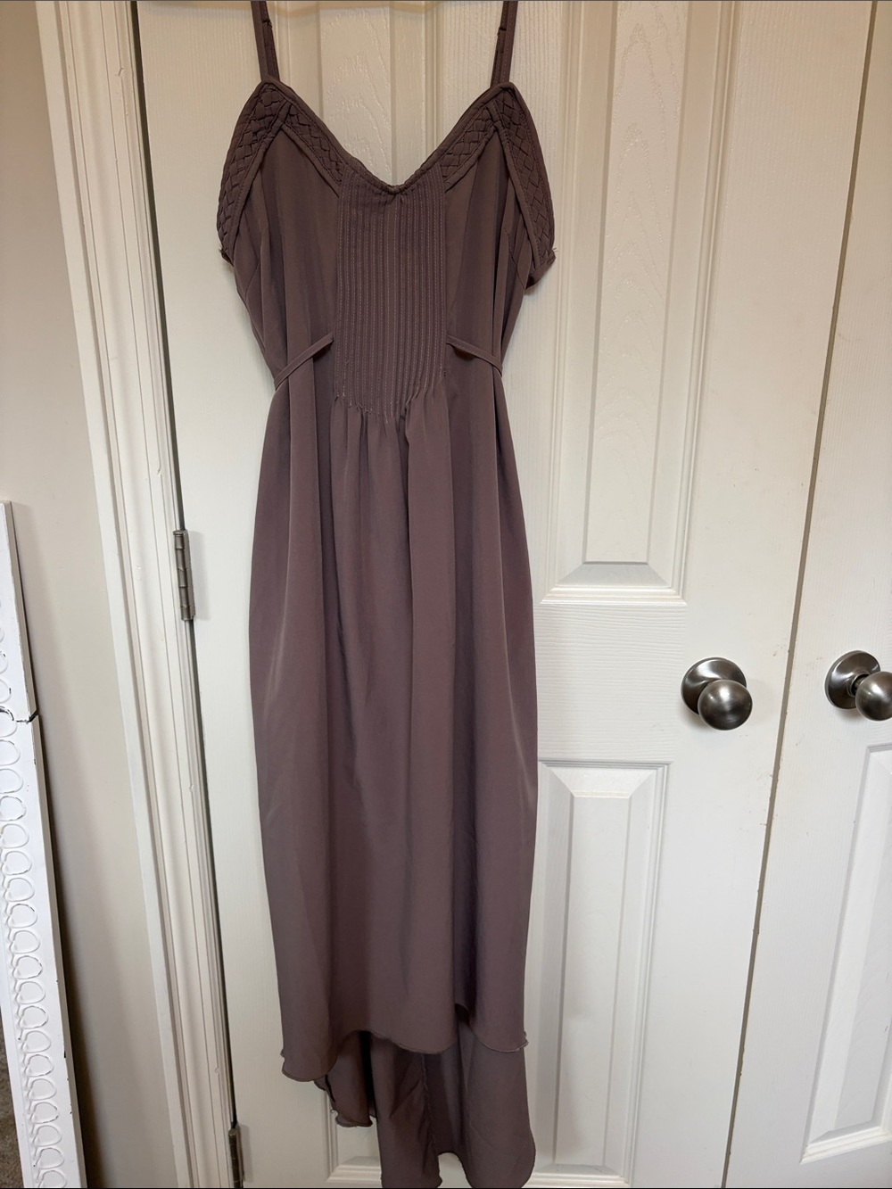 Bar III Dusty Mauve High-Low Spaghetti Strap Dress